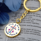His Love Never Fails - Graphic Circle Keychain - Gift for Her