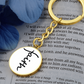 Faith (Black) - Graphic Circle Keychain - Gift for Her - Gift for Him