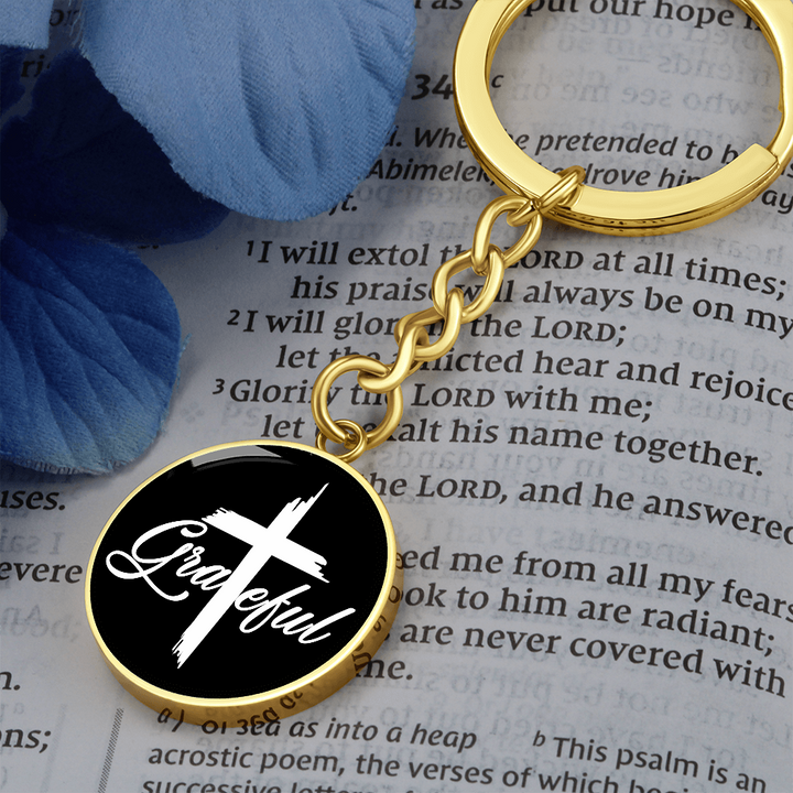 Grateful Circle Keychain – Gift for Her - Gift for Him