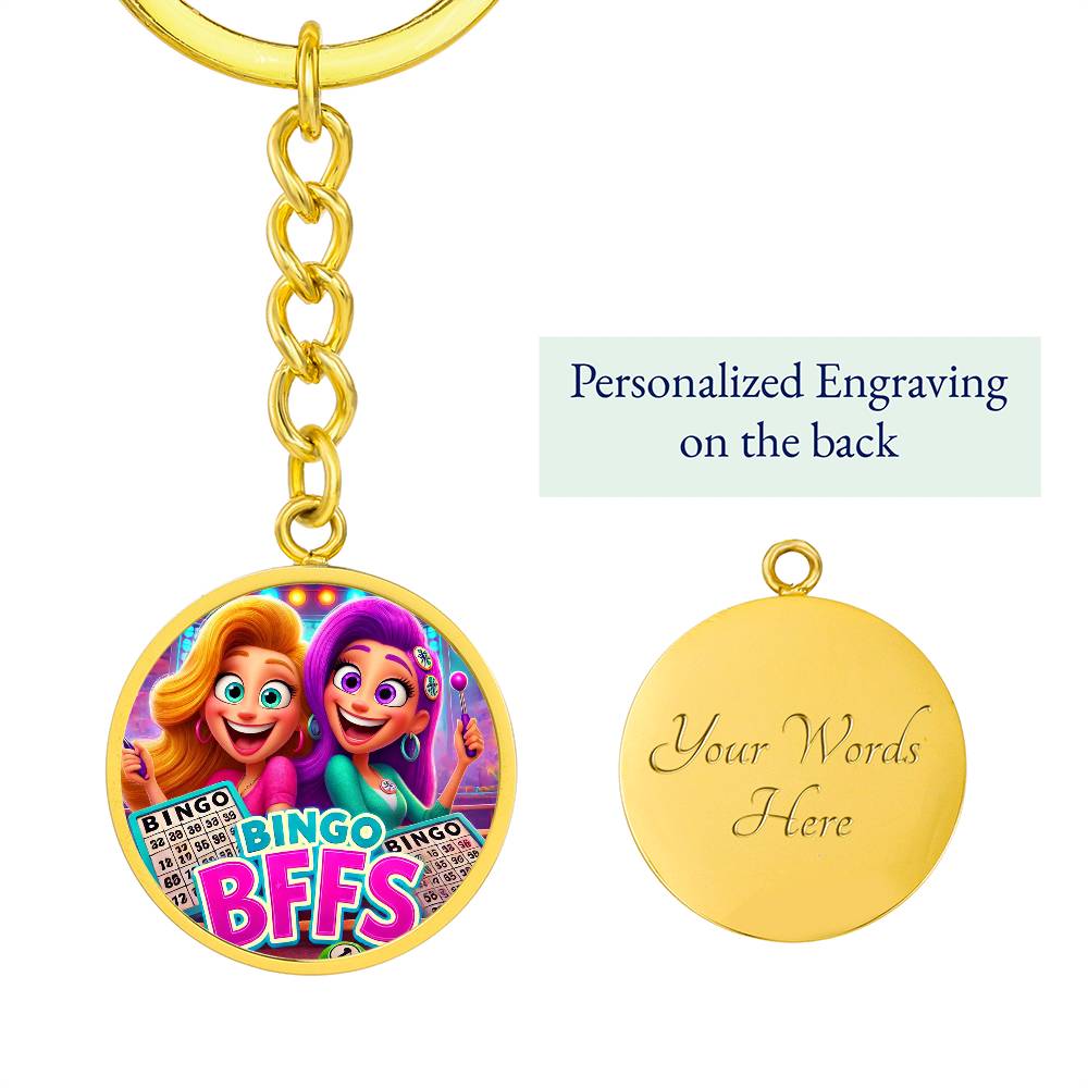 Bingo BFFS 1 - Circle Keychain - Gift for Her