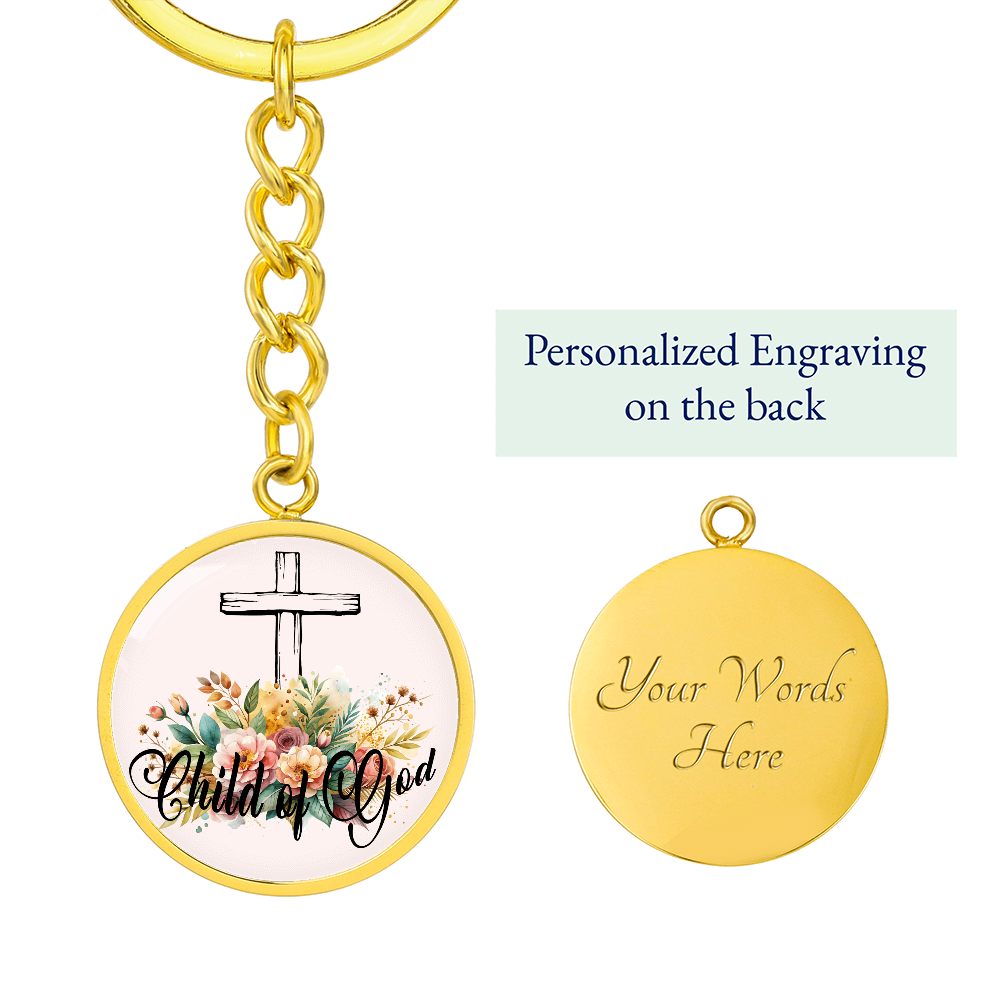 Child Of God Circle Keychain – Gift for Her