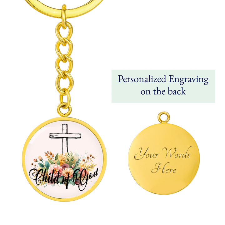 Child Of God Circle Keychain – Gift for Her