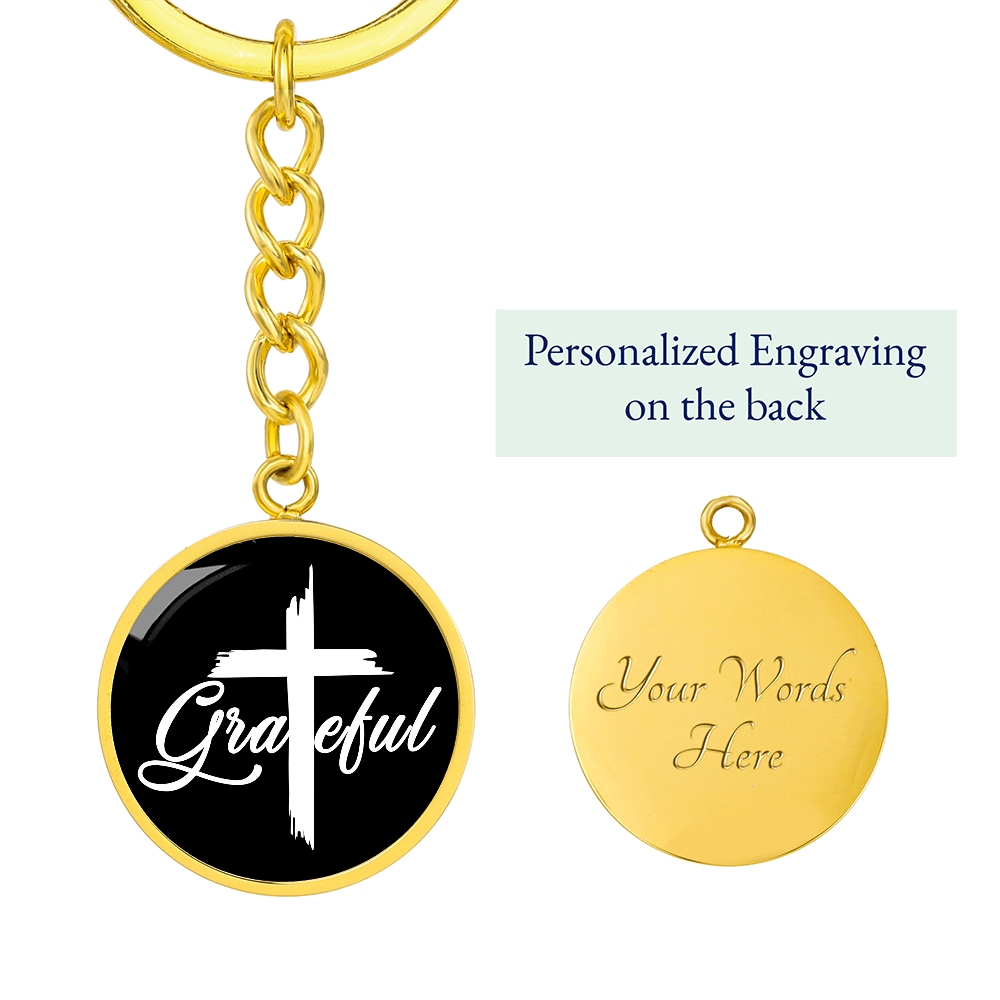 Grateful Circle Keychain – Gift for Her - Gift for Him