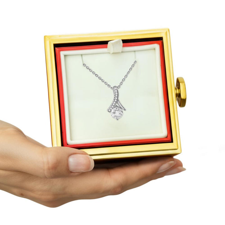 Alluring Beauty Necklace With Rotating Rose Gift Box – Gift for Her