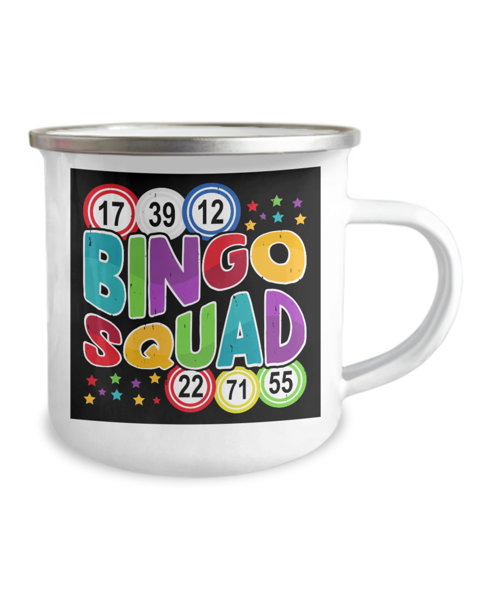 Bingo Squad - 12oz Camper Mug - Gift for Her - Gift for Him