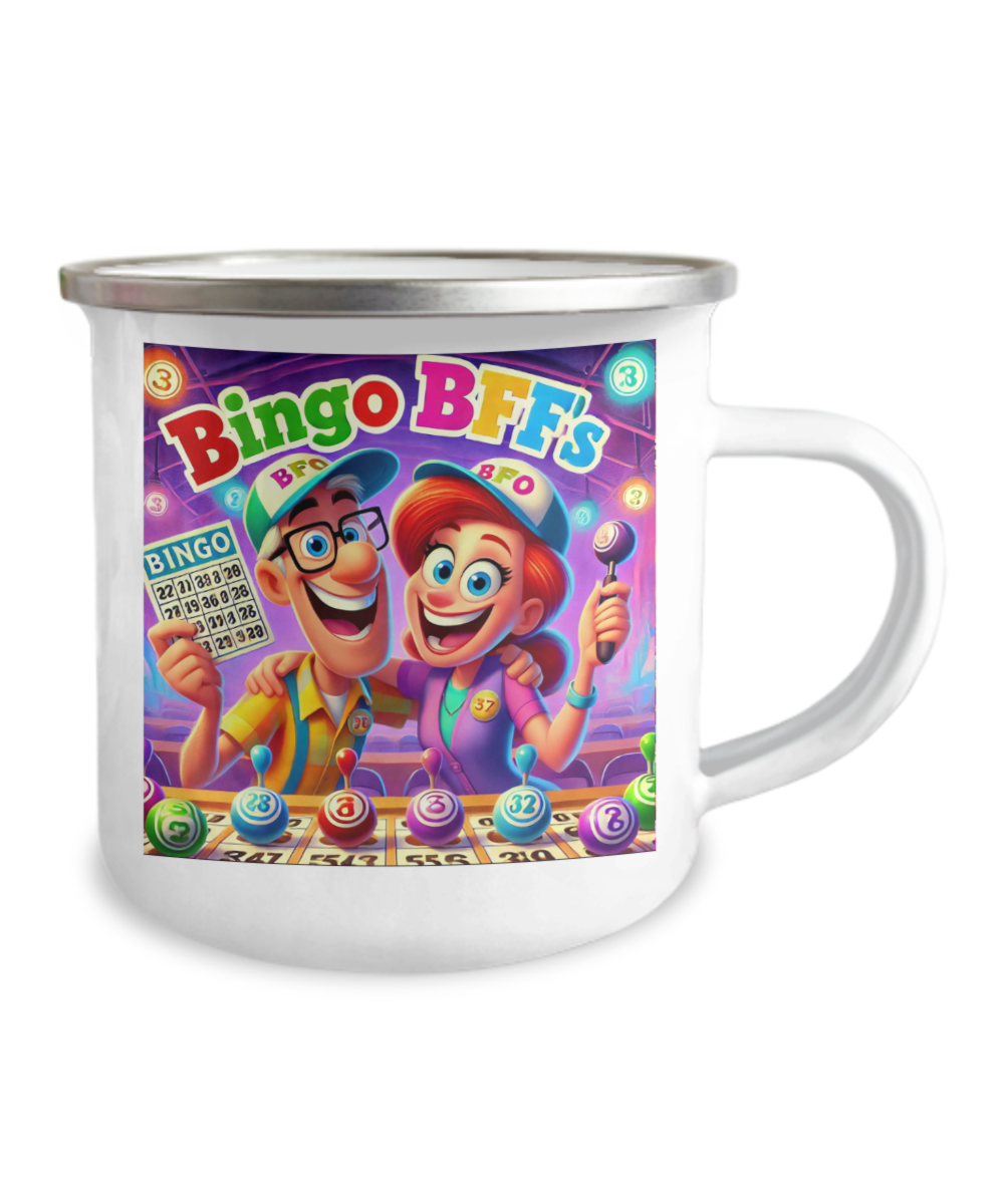 Bingo BFFS 2 - 12oz Camper Mug - Gift for Her - Gift for Him