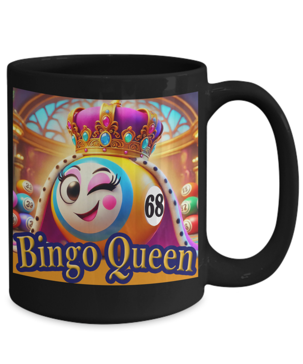 Bingo Queen - 11oz & 15oz Mug - Gift for Her - Gift for Him