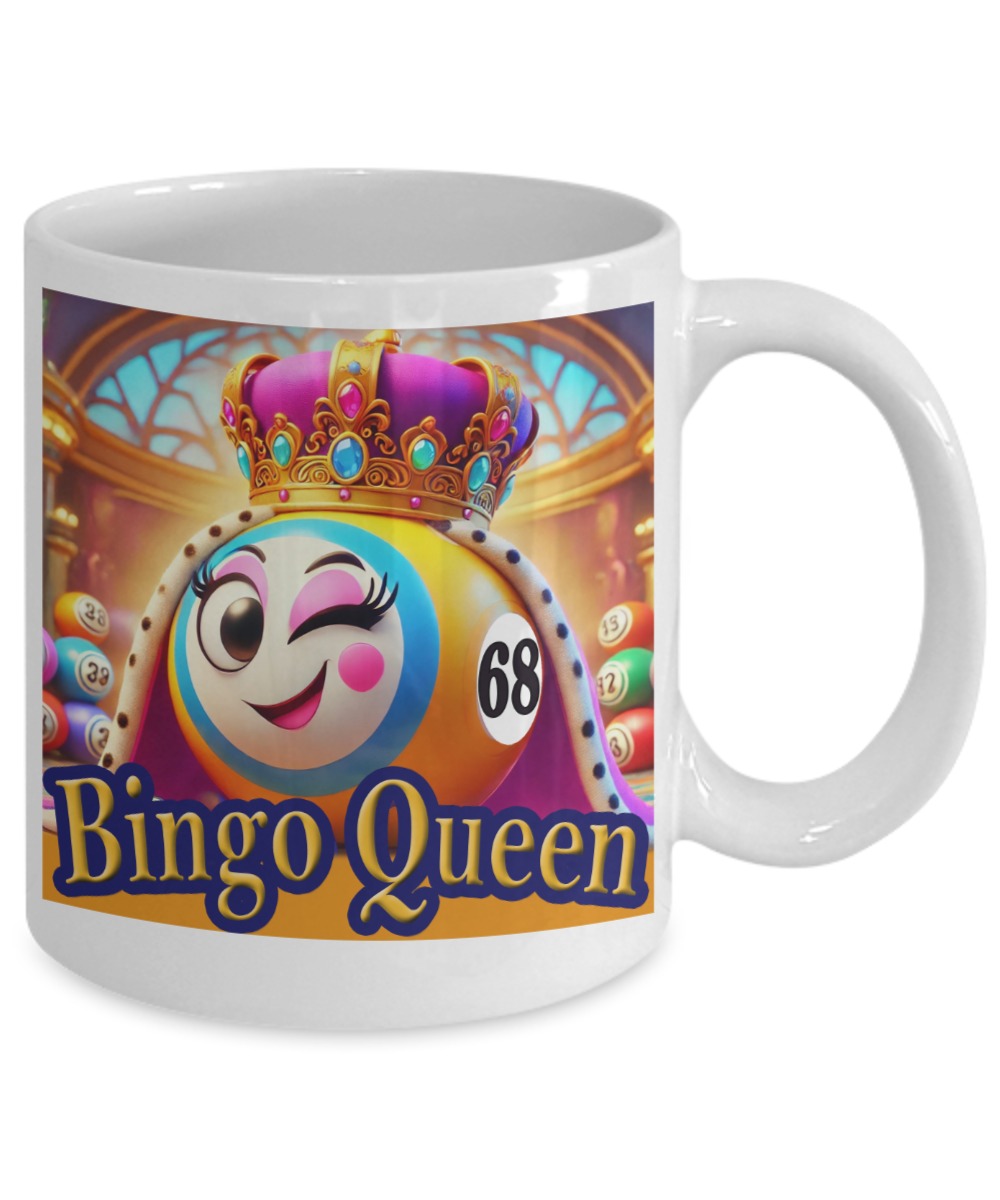 Bingo Queen - 11oz & 15oz Mug - Gift for Her - Gift for Him