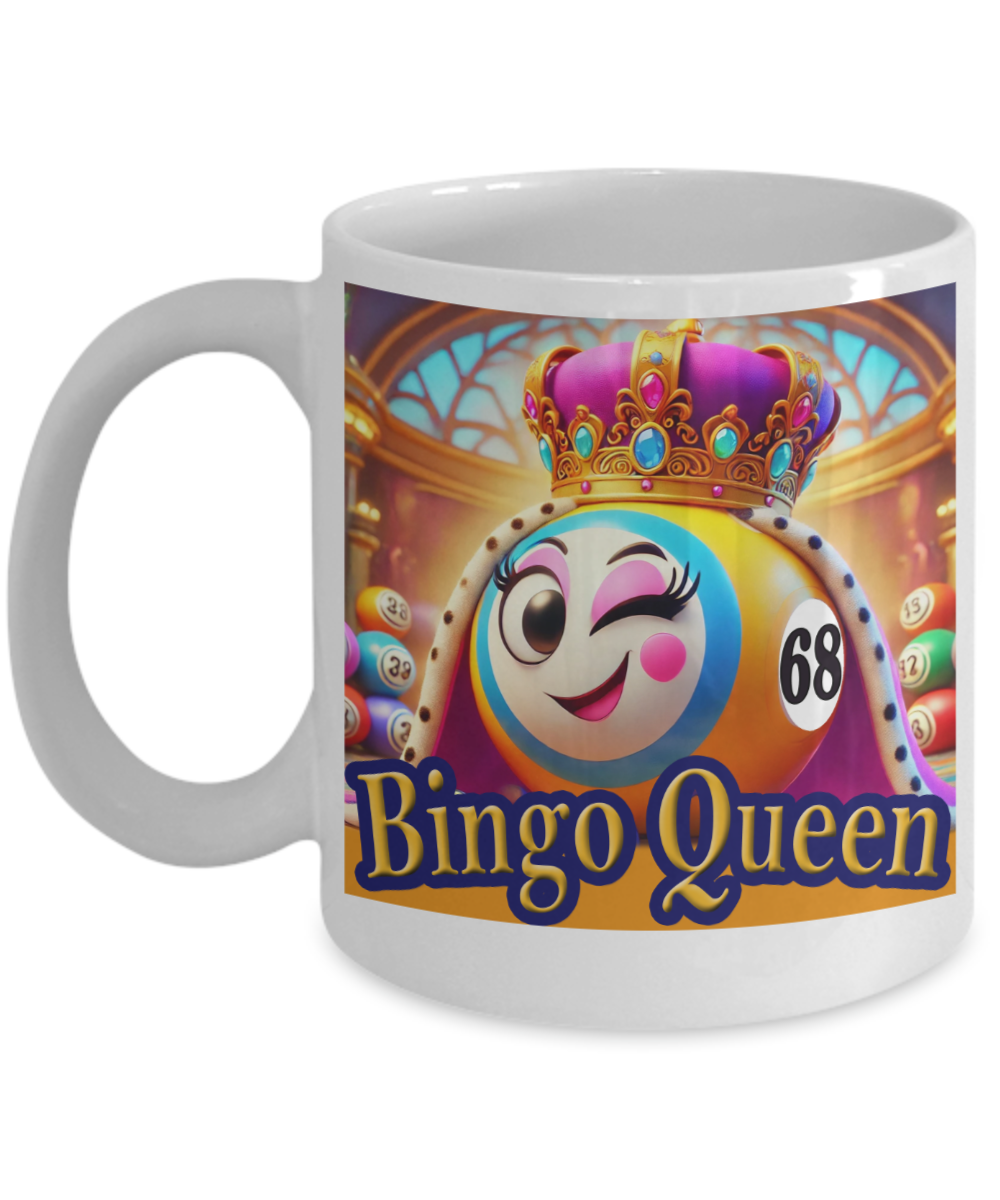 Bingo Queen - 11oz & 15oz Mug - Gift for Her - Gift for Him