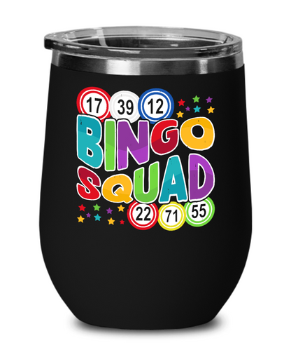 Bingo Squad - Wine Glass - Gift for Her - Gift for Him