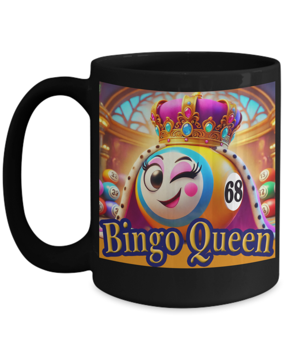 Bingo Queen - 11oz & 15oz Mug - Gift for Her - Gift for Him