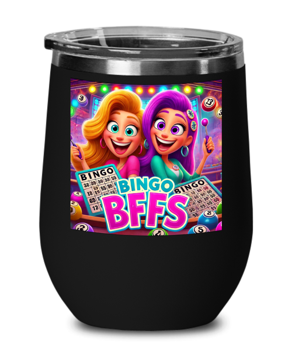 Bingo BFFS 1 - Wine Glass - Gift for Her