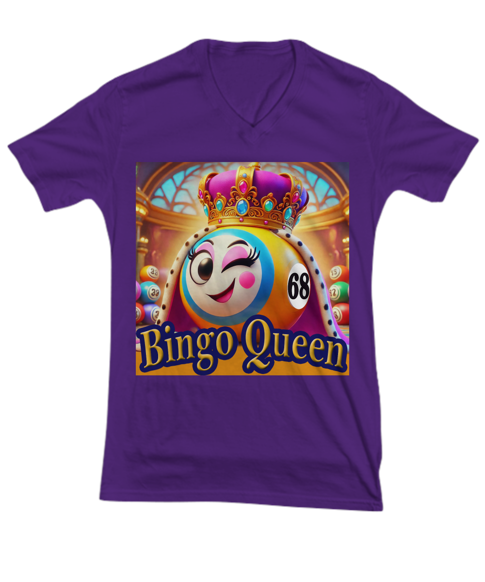 Bingo Queen - V-Neck Tee/Premium Tee - Gift for Her