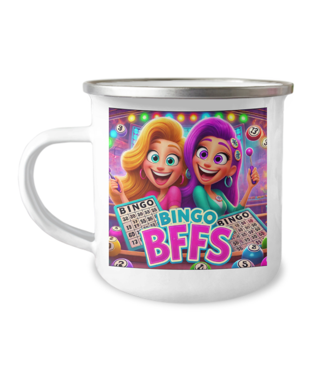 Bingo BFFS 1 - 12oz Camper Mug - Gift for Her