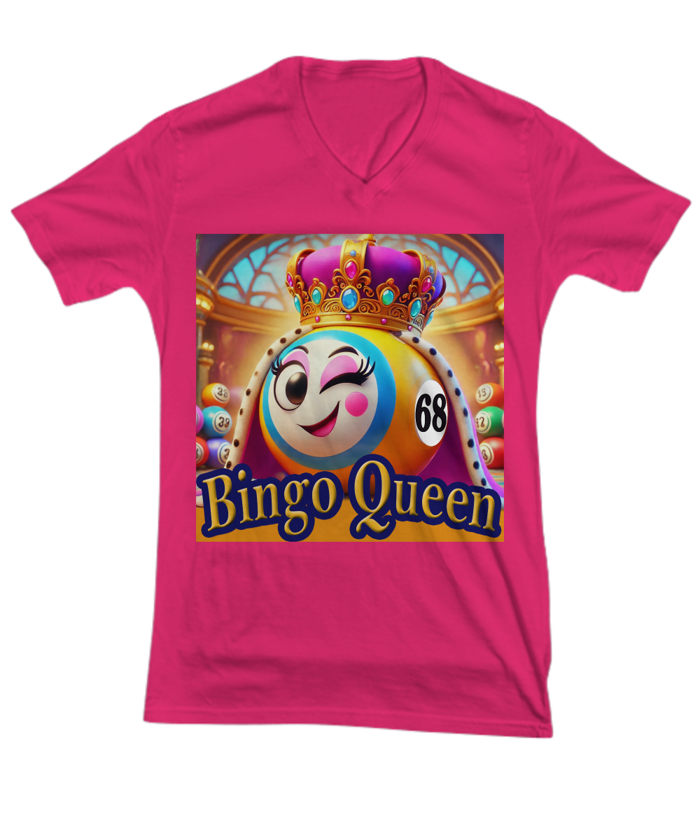 Bingo Queen - V-Neck Tee/Premium Tee - Gift for Her