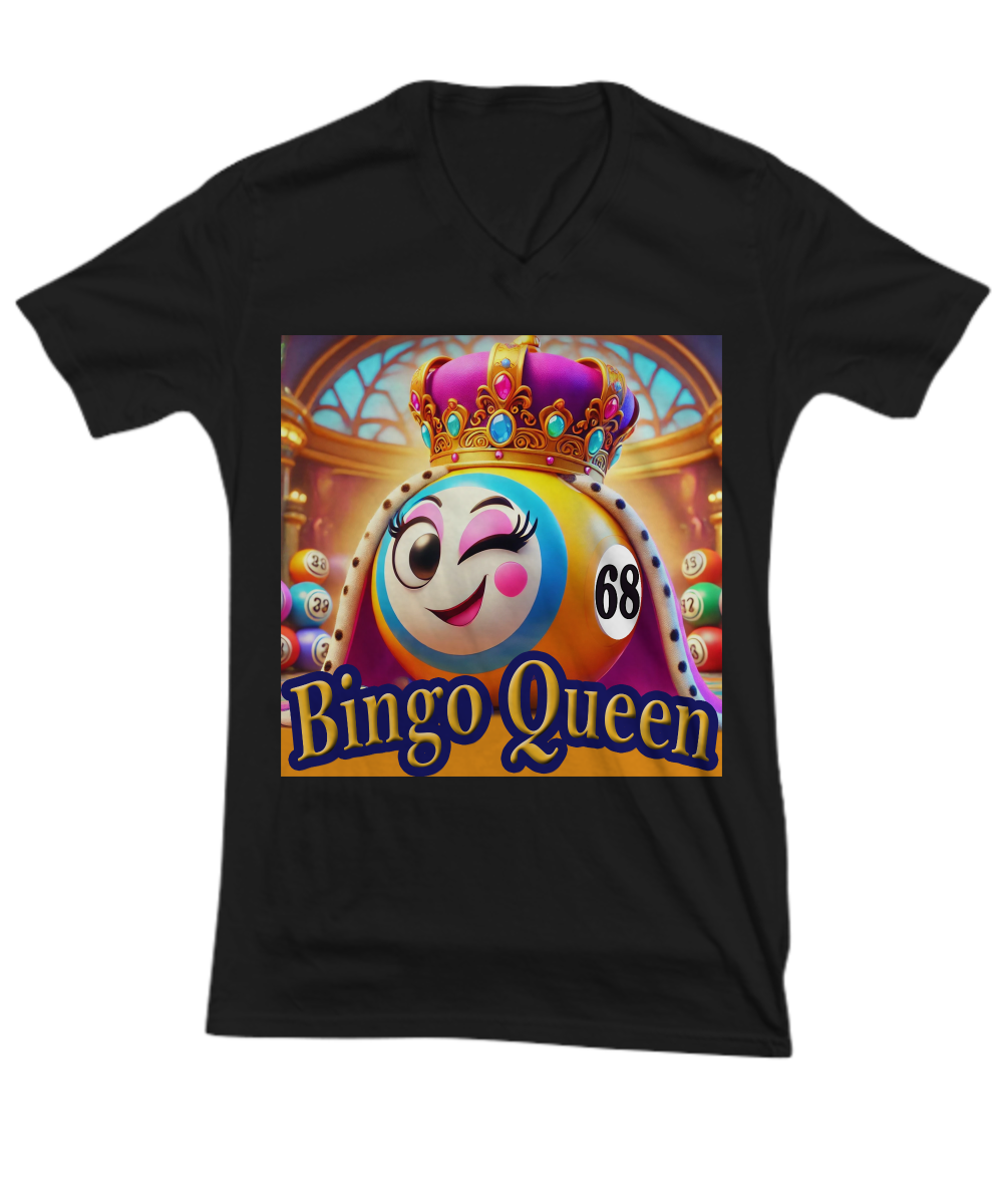 Bingo Queen - V-Neck Tee/Premium Tee - Gift for Her