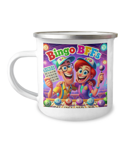 Bingo BFFS 2 - 12oz Camper Mug - Gift for Her - Gift for Him