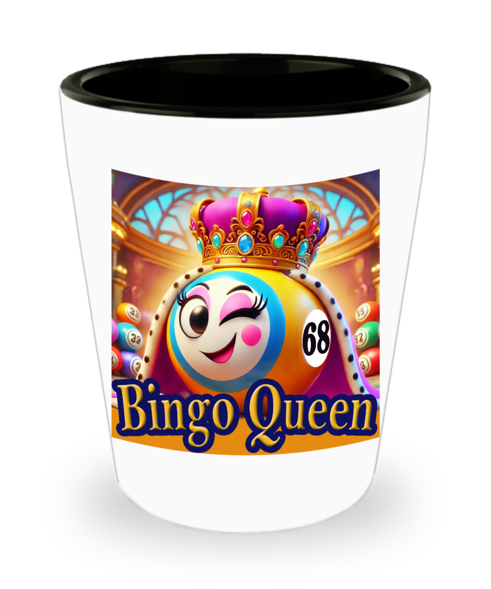 Bingo Queen - Shot Glass - Gift for Her