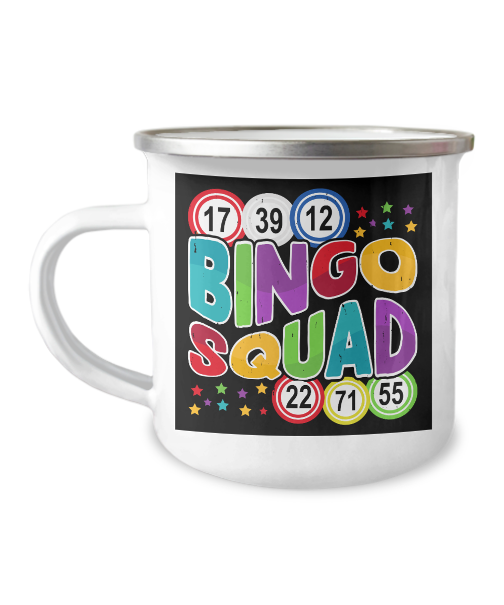 Bingo Squad - 12oz Camper Mug - Gift for Her - Gift for Him