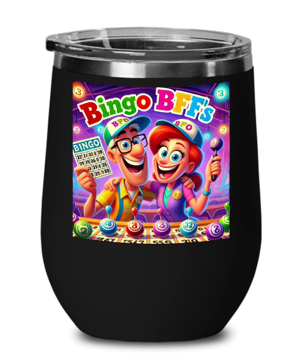 Bingo BFFS 2 - Wine Glass - Gift for Her