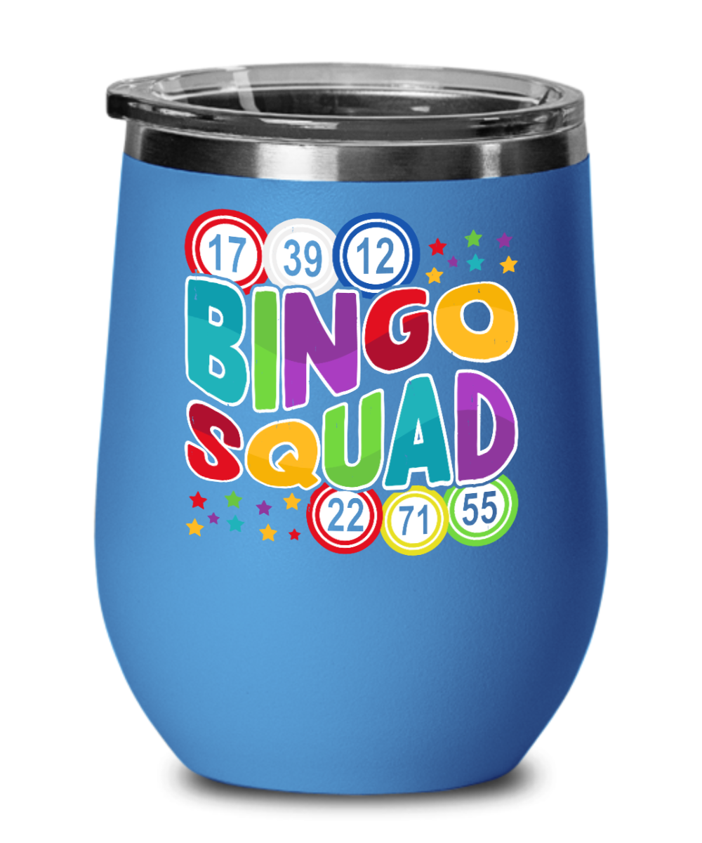 Bingo Squad - Wine Glass - Gift for Her - Gift for Him