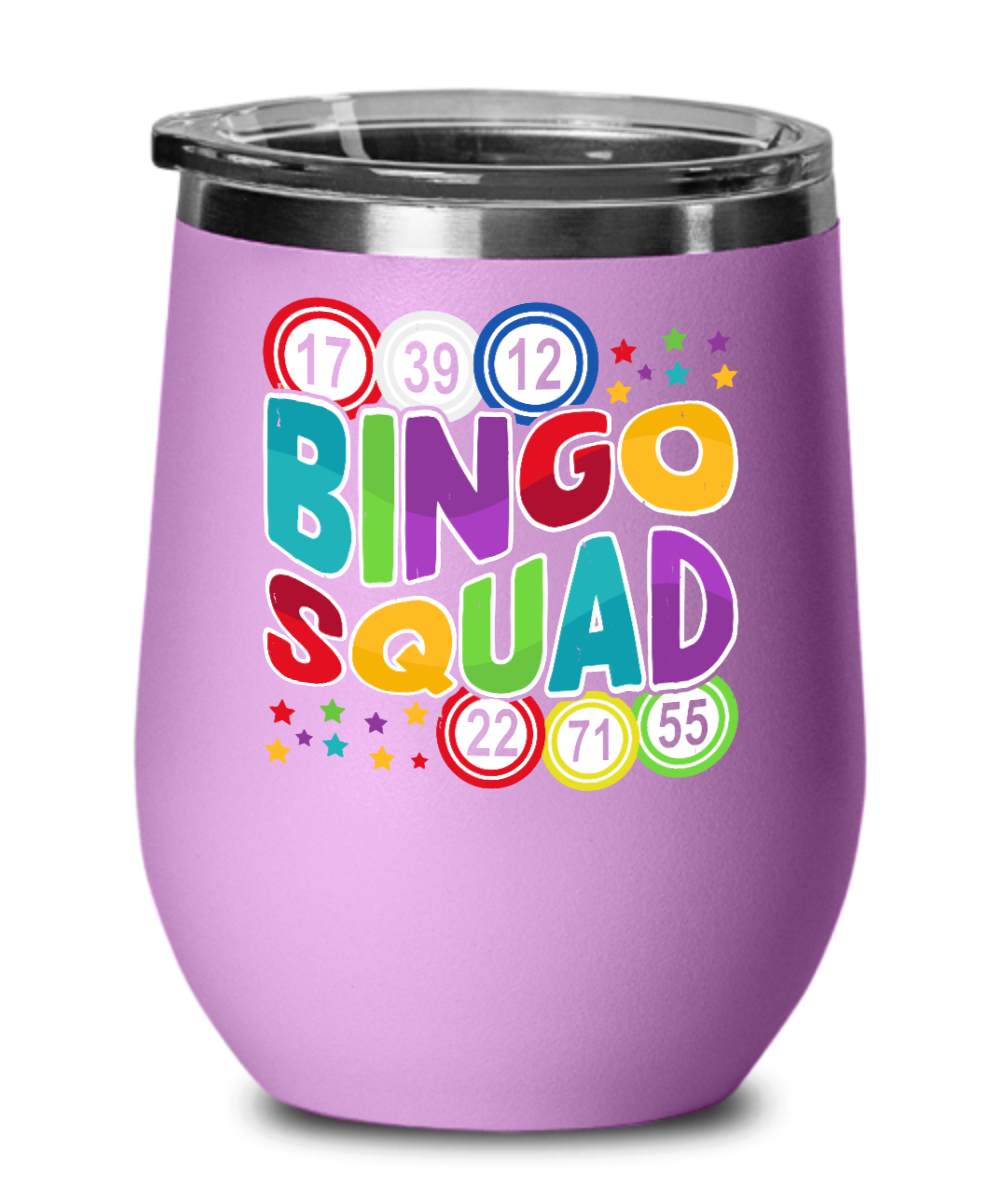 Bingo Squad - Wine Glass - Gift for Her - Gift for Him