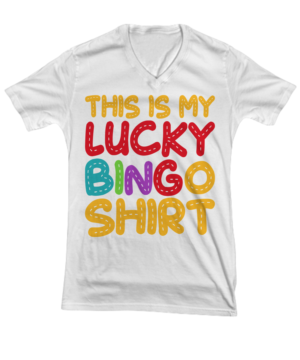 This Is My Lucky Bingo Shirt - V-Neck Tee/Premium Tee - Gift for Her - Gift for Him