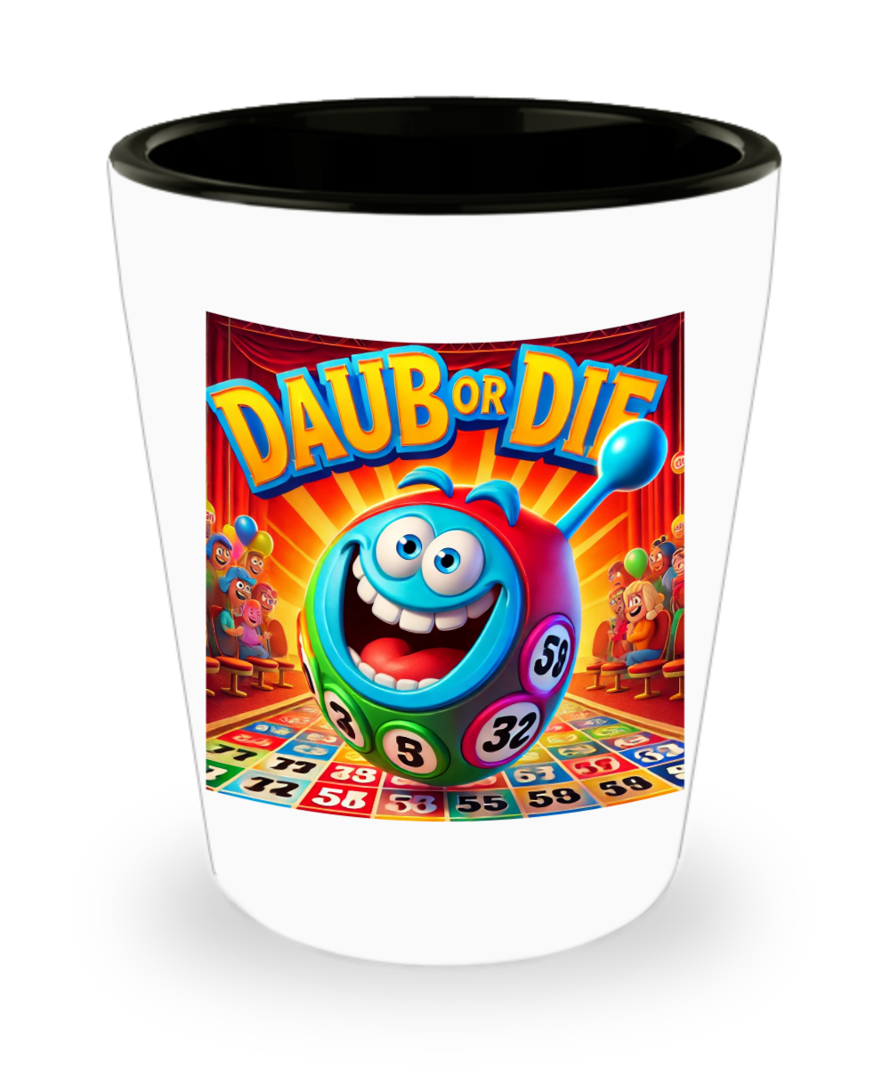 Daub Or Die - Shot Glass - Gift for Her - Gift for Him