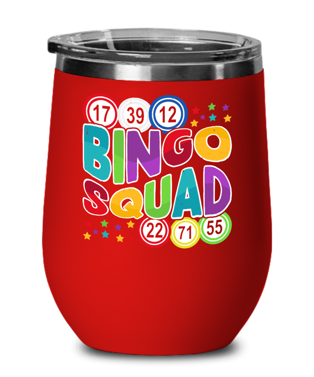 Bingo Squad - Wine Glass - Gift for Her - Gift for Him