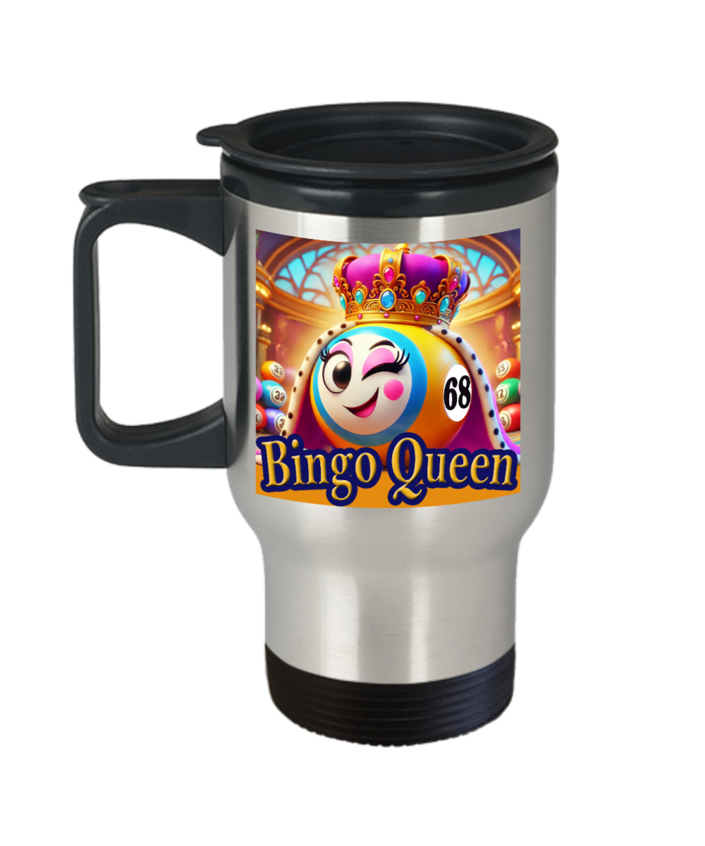 Bingo Queen - Travel Mug - Gift for Her