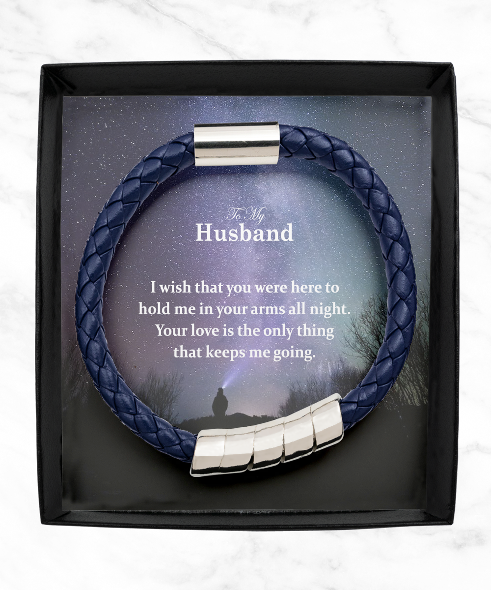 To My Husband, I Wish That You Were Here - Man Bracelet - Gift for Husband