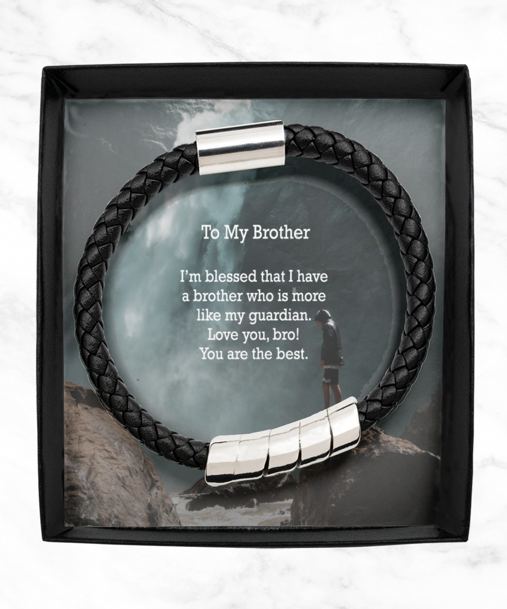 To My Brother, I'm Blessed That I Have a Brother Who is More Like My Guardian - Man Bracelet - Gift for Brother