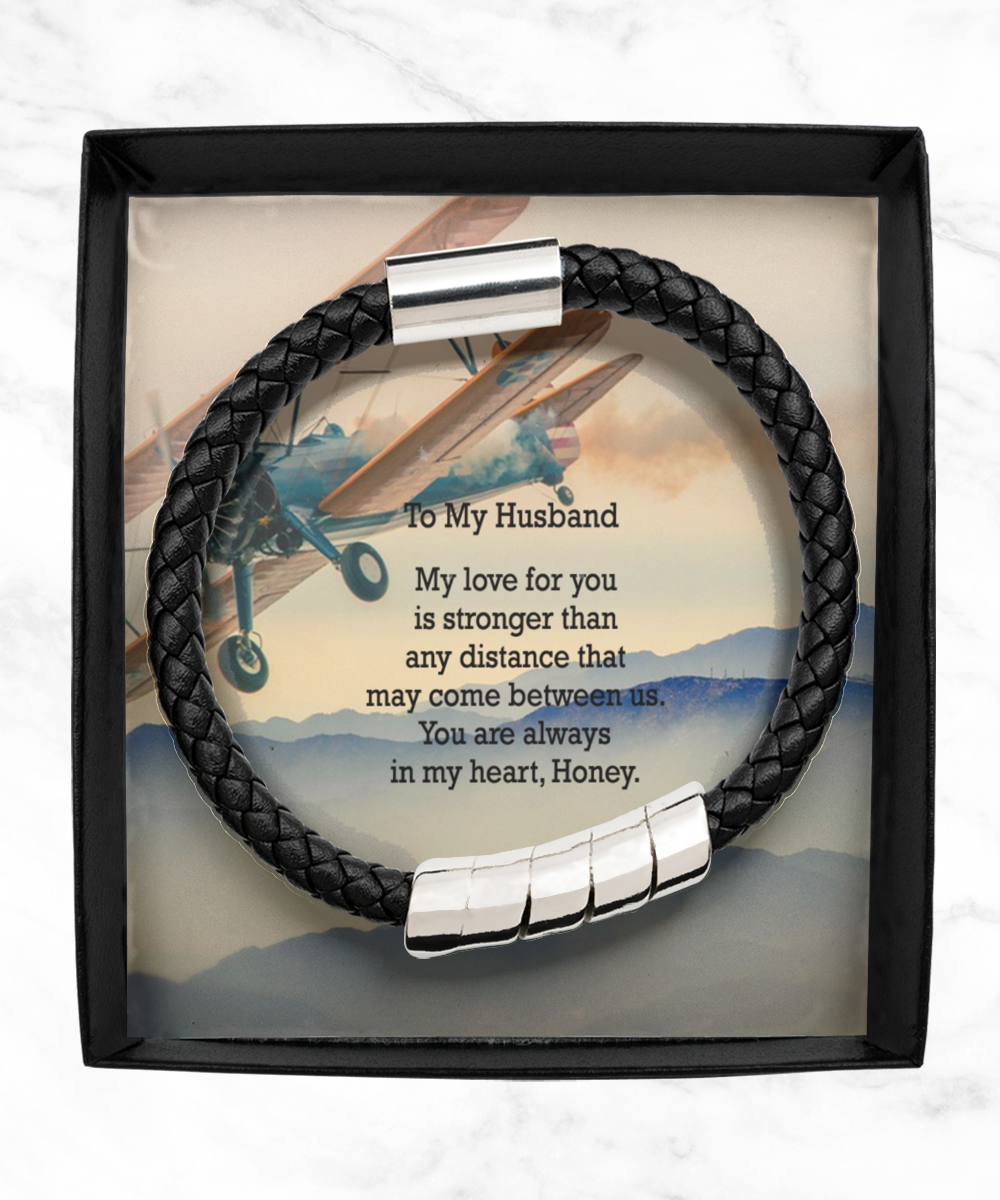 To My Husband, You Are Always In My Heart, Honey - Man Bracelet - Gift for Husband