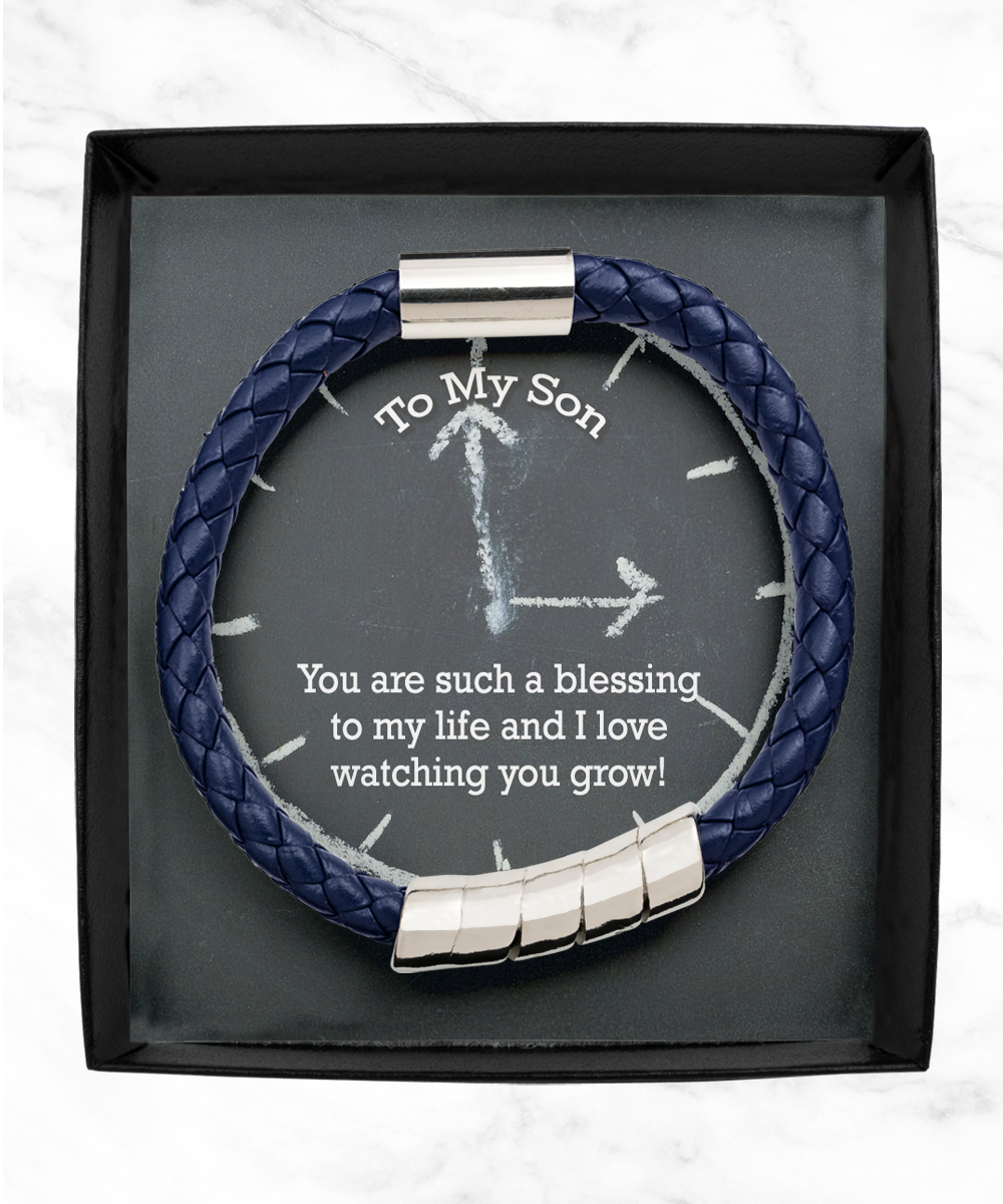 To My Son, You Are Such a Blessing To My Life - Man Bracelet - Gift for Son