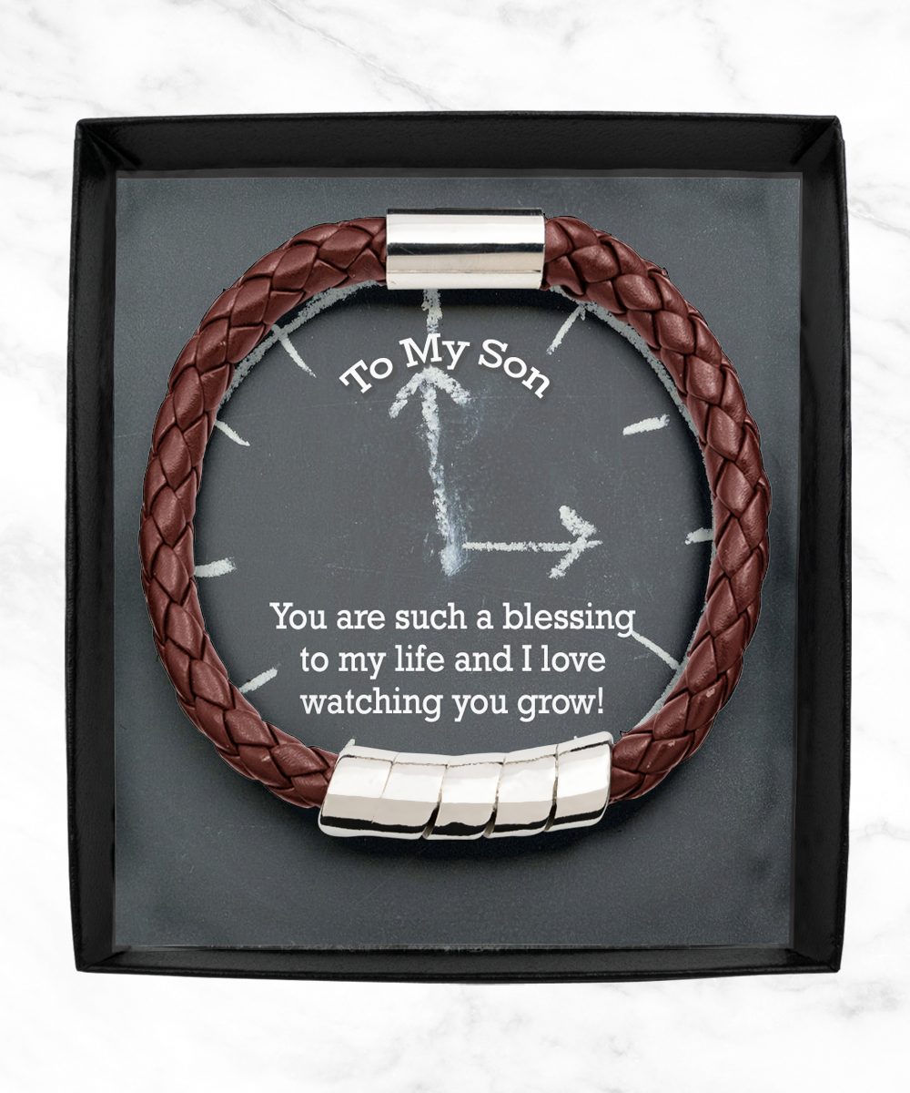 To My Son, You Are Such a Blessing To My Life - Man Bracelet - Gift for Son