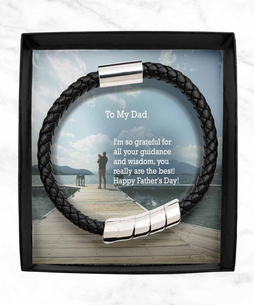 I'm So Grateful For All Your Guidance & Wisdom, You Really Are The Best! - Happy Father's Day - Man Bracelet - Gift for Dad