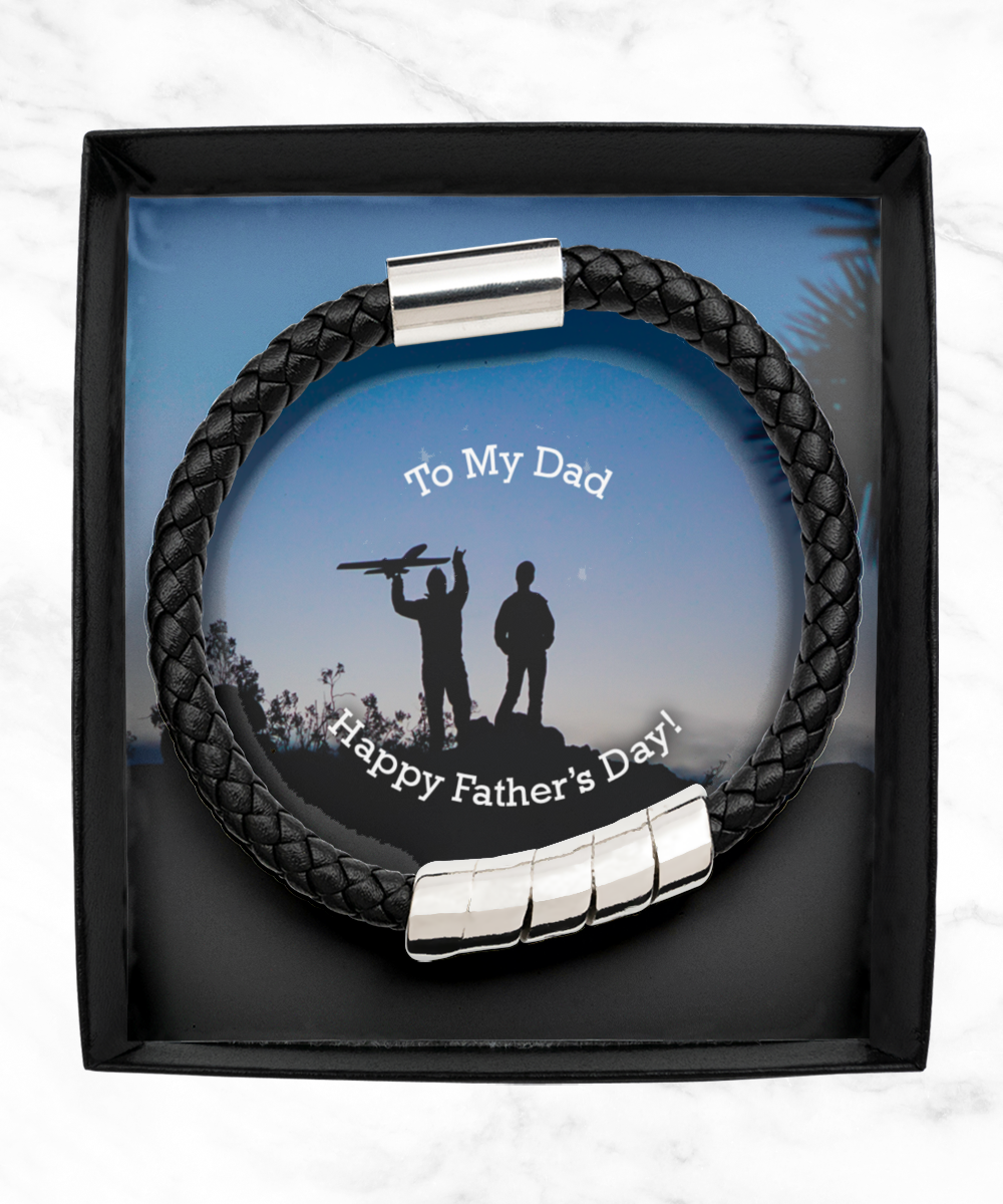 To My Dad, Happy Father's Day - Man Bracelet - Gift for Dad