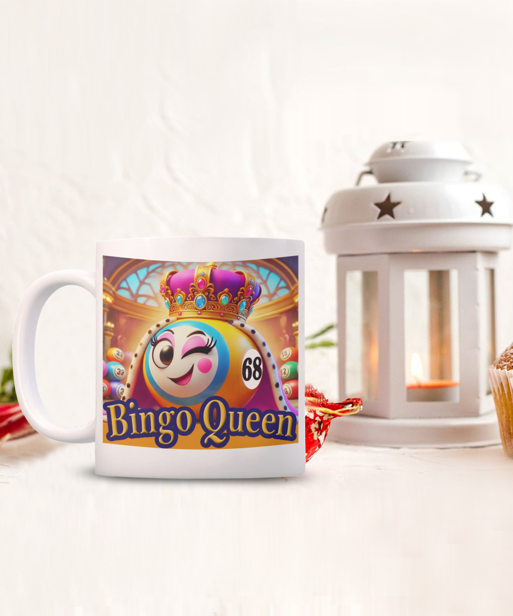 Bingo Queen - 11oz & 15oz Mug - Gift for Her - Gift for Him