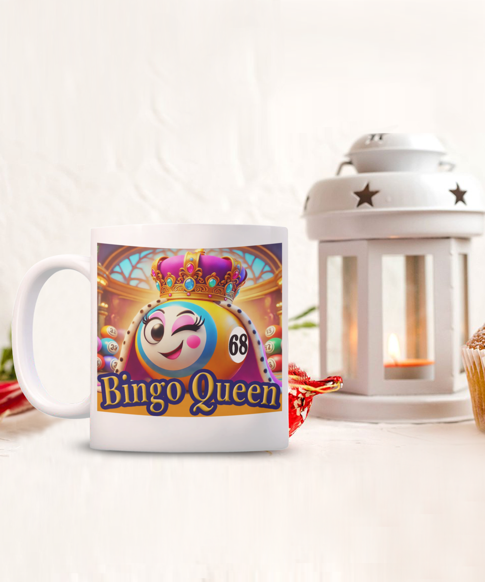 Bingo Queen - 11oz & 15oz Mug - Gift for Her - Gift for Him