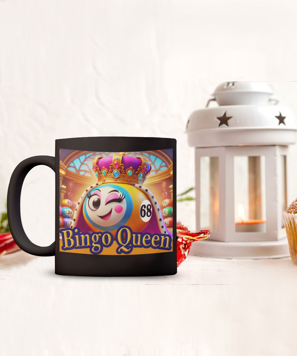 Bingo Queen - 11oz & 15oz Mug - Gift for Her - Gift for Him