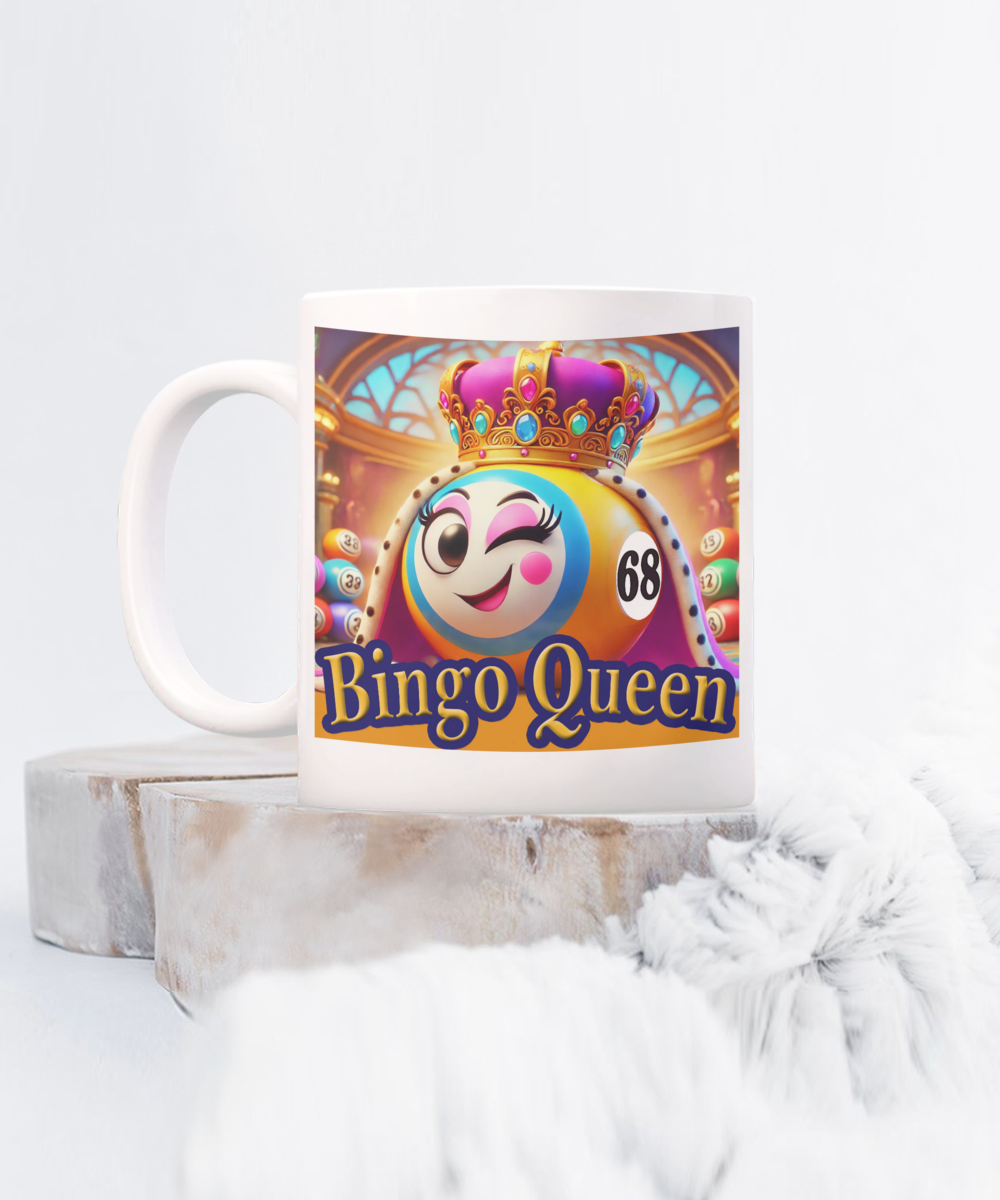 Bingo Queen - 11oz & 15oz Mug - Gift for Her - Gift for Him