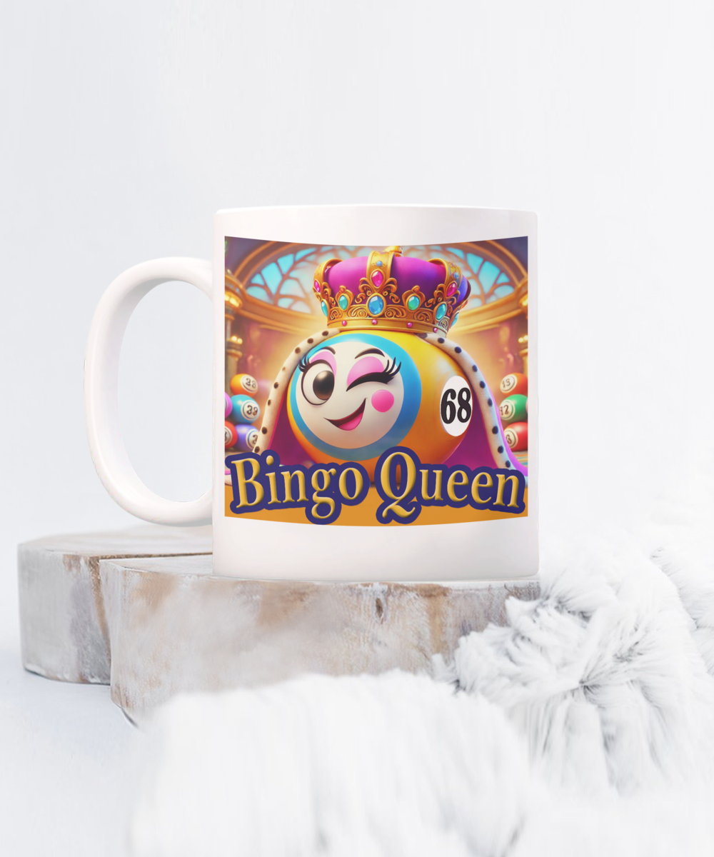 Bingo Queen - 11oz & 15oz Mug - Gift for Her - Gift for Him