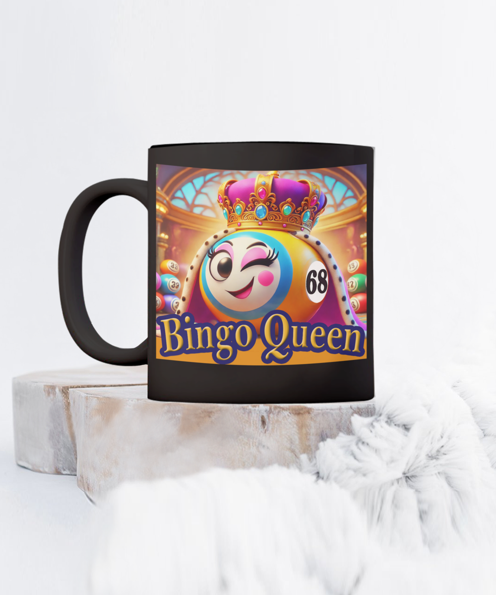 Bingo Queen - 11oz & 15oz Mug - Gift for Her - Gift for Him