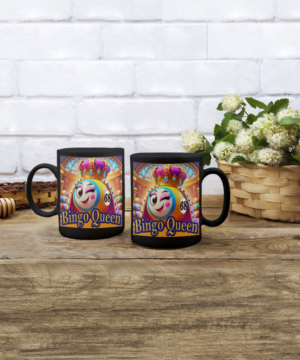 Bingo Queen - 11oz & 15oz Mug - Gift for Her - Gift for Him