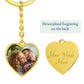 My Wife, Drive Safe - Photo Heart Keychain - Gift for Wife