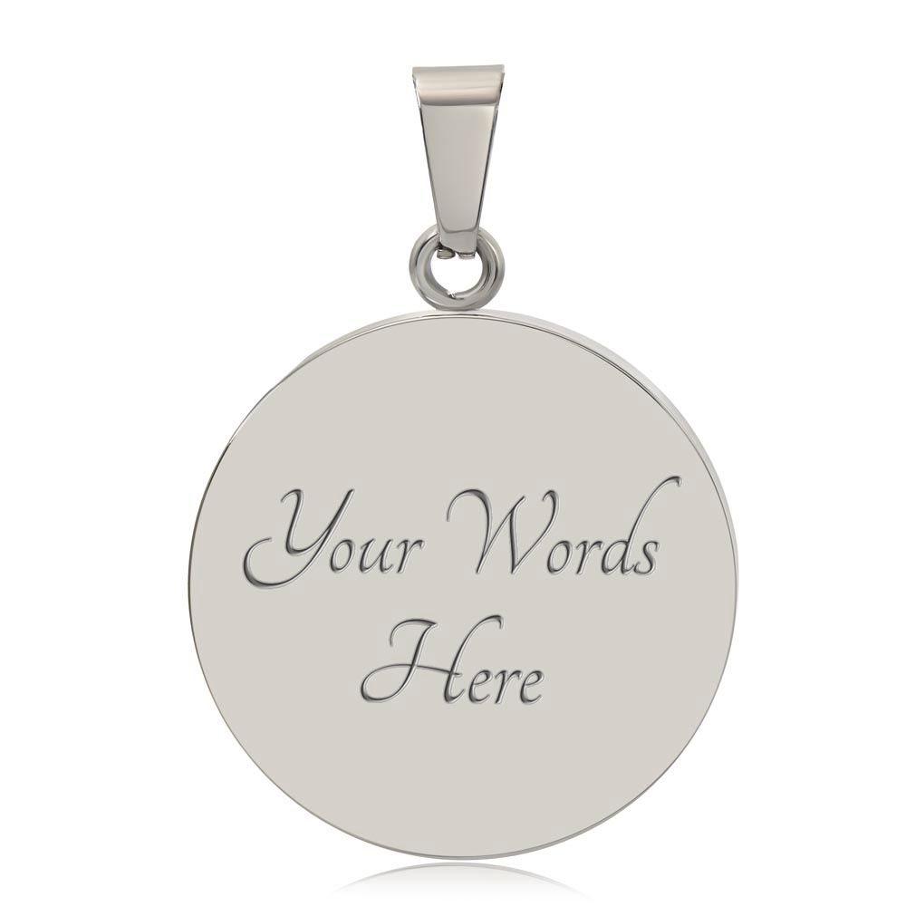 When You Pass Through Deep Waters, I Will Be With You - Circle Necklace - Gift for Her