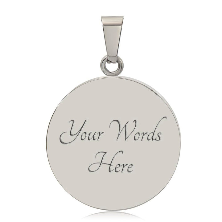 When You Pass Through Deep Waters, I Will Be With You - Circle Necklace - Gift for Her