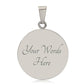 When You Go Through Deep Water, I Will Be With You - Circle Necklace - Gift for Her - Gift for Him