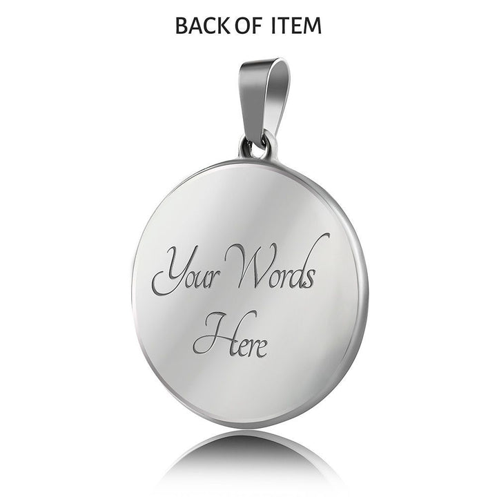 You Are Braver Than You Believe – Luxury Circle Pendant Necklace – Gift for Her