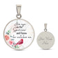 His Eye On The Sparrow & I Know He Watches Me - Circle Necklace - Gift for Her